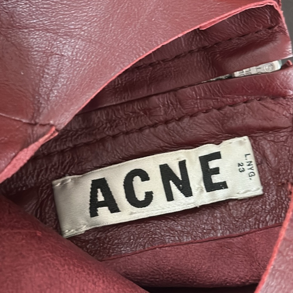 ACNE Studios Rare Runway Lamb Leather Split Open Back Top - Picture 9 of 10
